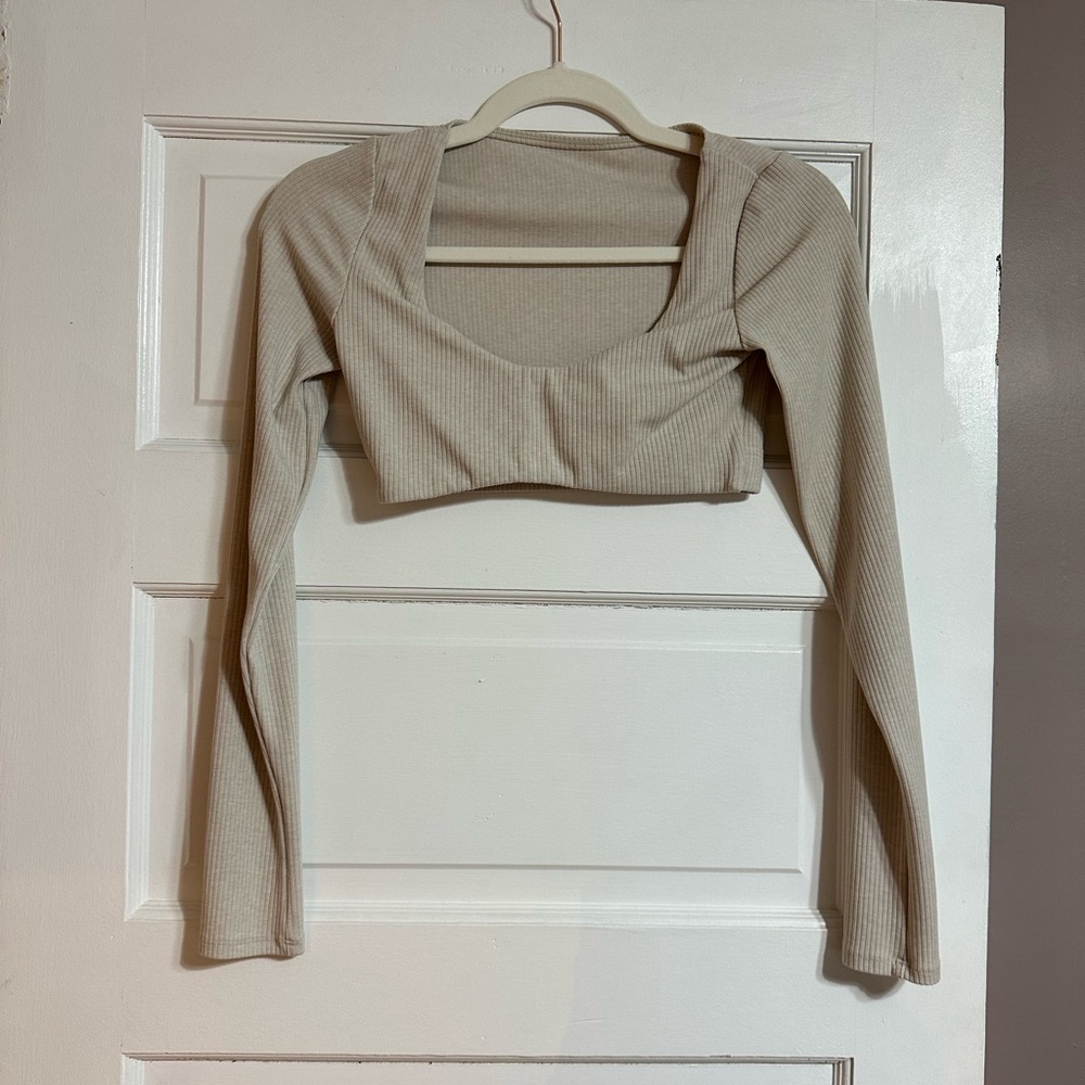Alo Ribbed Defined Long Sleeve Bra